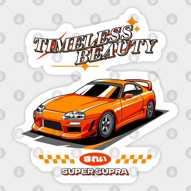 Toyota Supra MK 4 "Timeless Beauty" Sticker by kucingtertawa